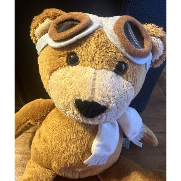 Manhattan Toy "18 Plush Brown Teddy Bear Pilot Aviator Baby Infant Toy - Picture 4 of 7